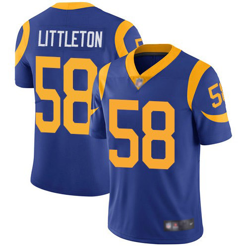 Los Angeles Rams Limited Royal Blue Men Cory Littleton Alternate Jersey NFL Football #58 Vapor Untouchable